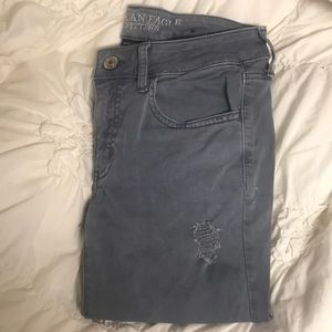 Grey American Eagle ripped jeans